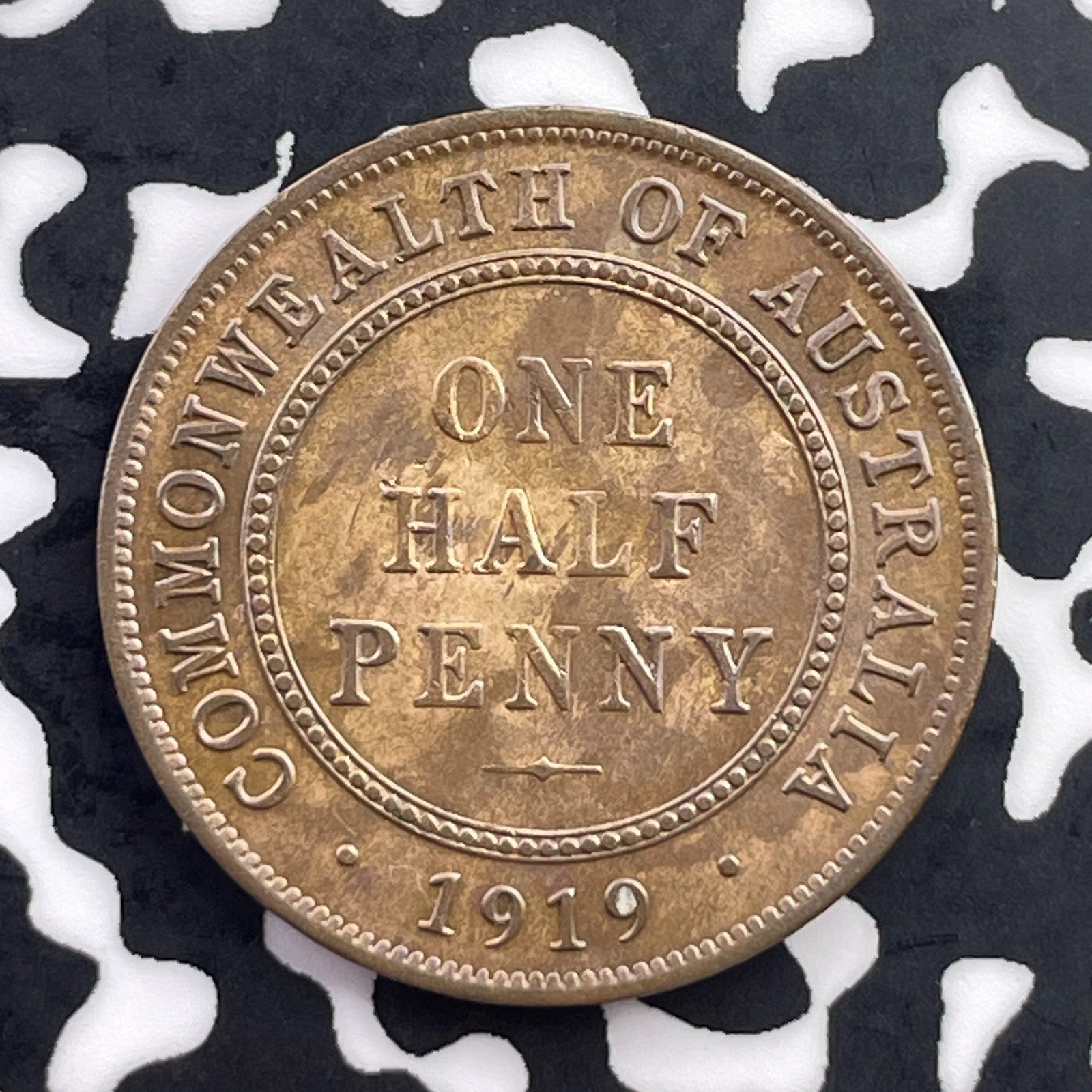 1919 Australia 1/2 Penny Half Penny Lot#C5691 Nice!