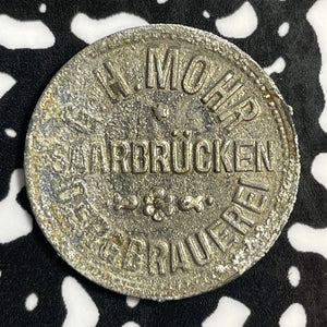 U/D Germany Saarbrucken G.H. Mohr 10 Pfennig Beer Token Lot#E1578 Scarce!