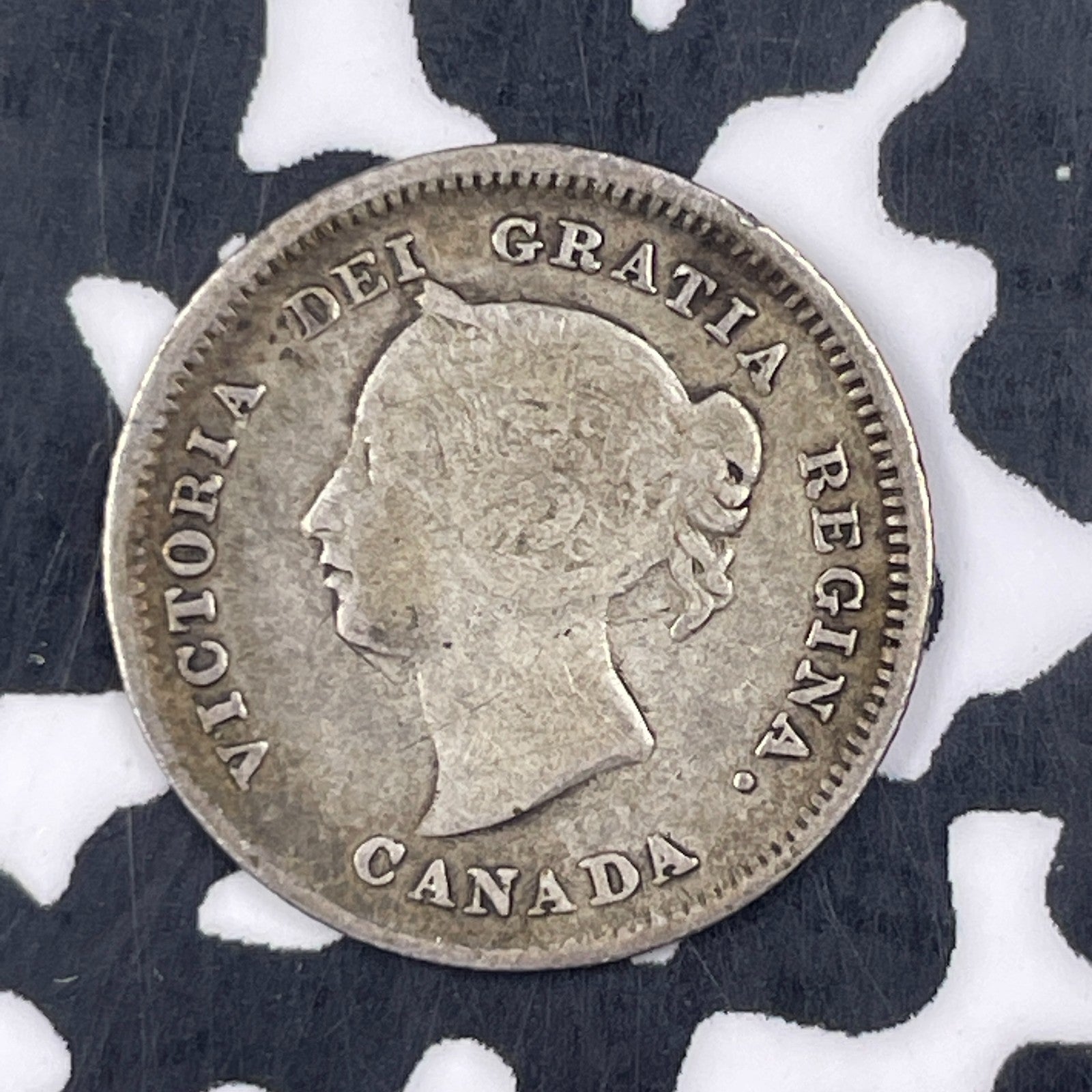 1880-H Canada 5 Cents Lot#F4709 Silver!