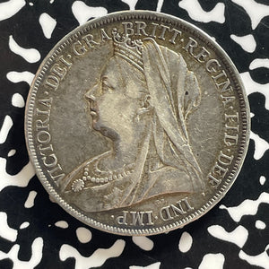 1900 Great Britain Victoria 1 Crown Lot#JM0145 Large Silver! Nice!