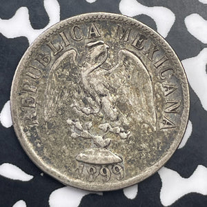 1899-Mo M Mexico 20 Centavos Lot#C1423 Silver!