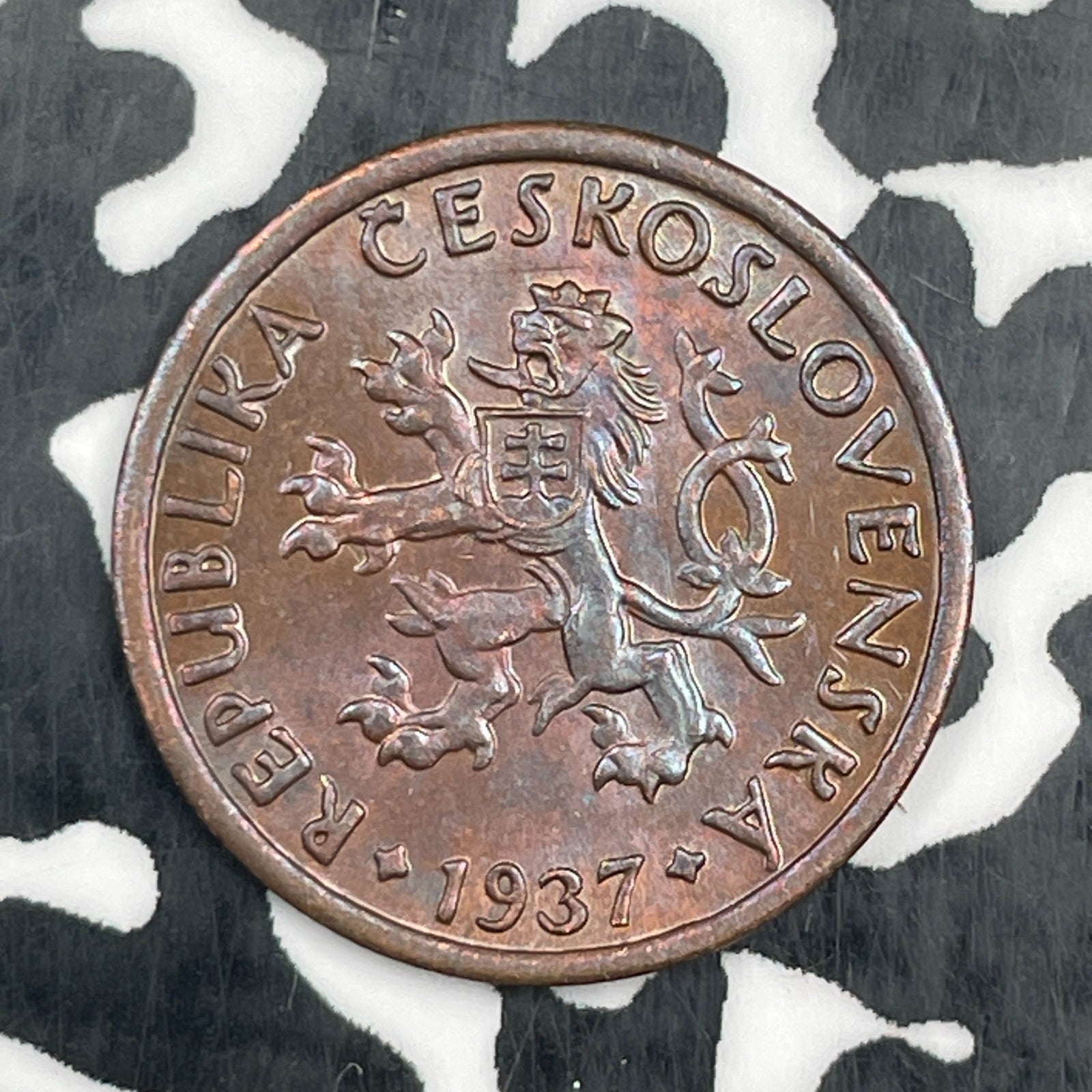1937 Czechoslovakia 10 Haleru Lot#N1419 High Grade! Beautiful!
