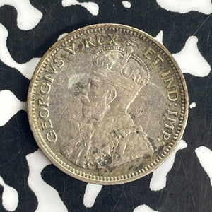 1914-H East Africa & Uganda 25 Cents Lot#T8511 Silver! Scarce! Obverse Scratch