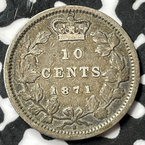 1871-H Canada 10 Cents Lot#JM7061 Silver! Better Date