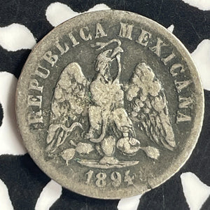 1894-CM Mexico 10 Centavos Lot#T6903 Silver!