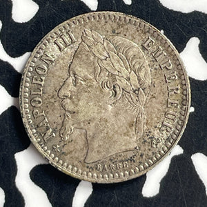 1864-A France 50 Centimes Lot#T7159 Silver! Nice!