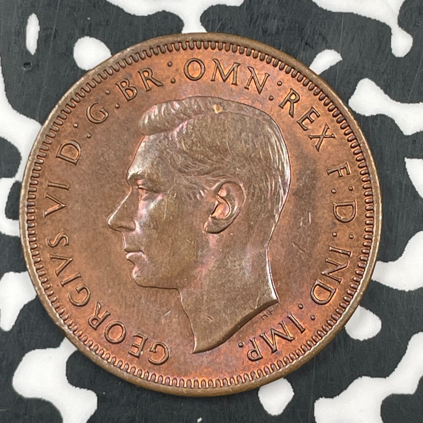 1945 Great Britain 1/2 Penny Half Penny Lot#F5126 High Grade! Beautiful!