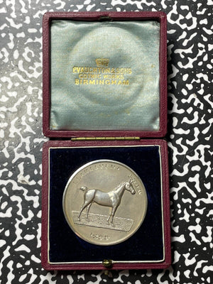 1899 G.B. Wales Llanllyfni Equestrian Show Award Medal Lot#B1926 Silver! 45mm