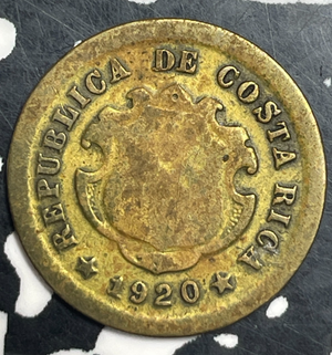 1920 Costa Rica 5 Centimos Lot#T9914