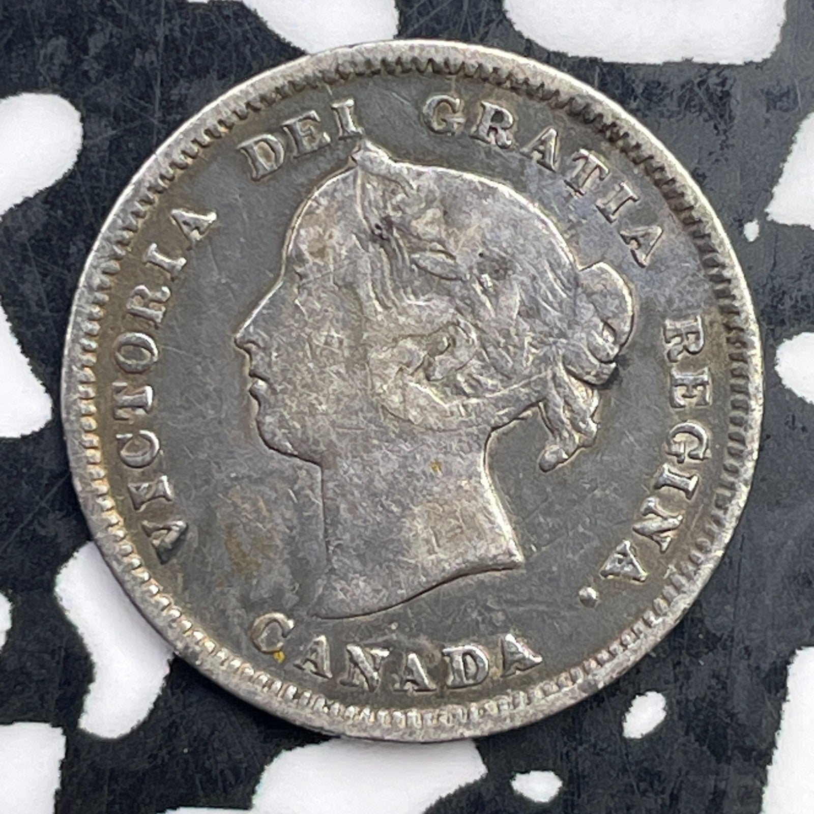 1885 Canada 5 Cents Lot#F3412 Silver!