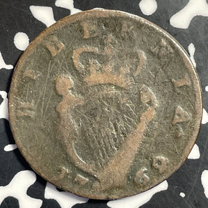 1769 Ireland 1/2 Penny Half Penny Lot#E7990