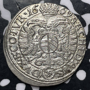 1669 Austria 3 Kreuzer Lot#JM8478 Silver! High Grade! Beautiful!