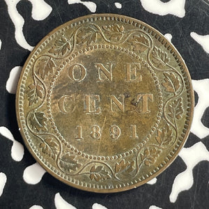 1891 Canada Large Cent Lot#JM9636 Key Date! Small Date, Small Letters Variety