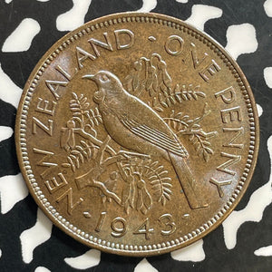 1943 New Zealand 1 Penny Lot#T0321 High Grade! Beautiful!