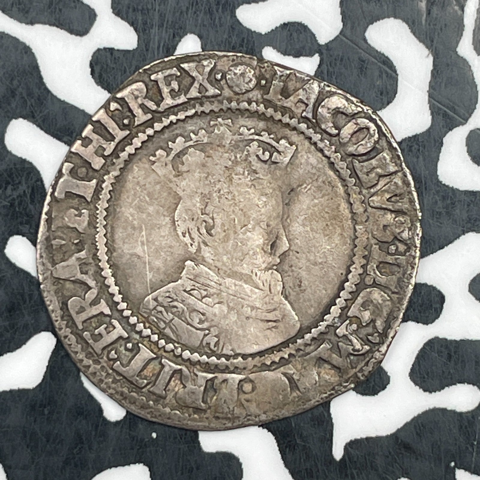 (1605-06) Ireland James I 6 Pence Lot#JM1744 Silver! Slight Flan Wave, S-6517