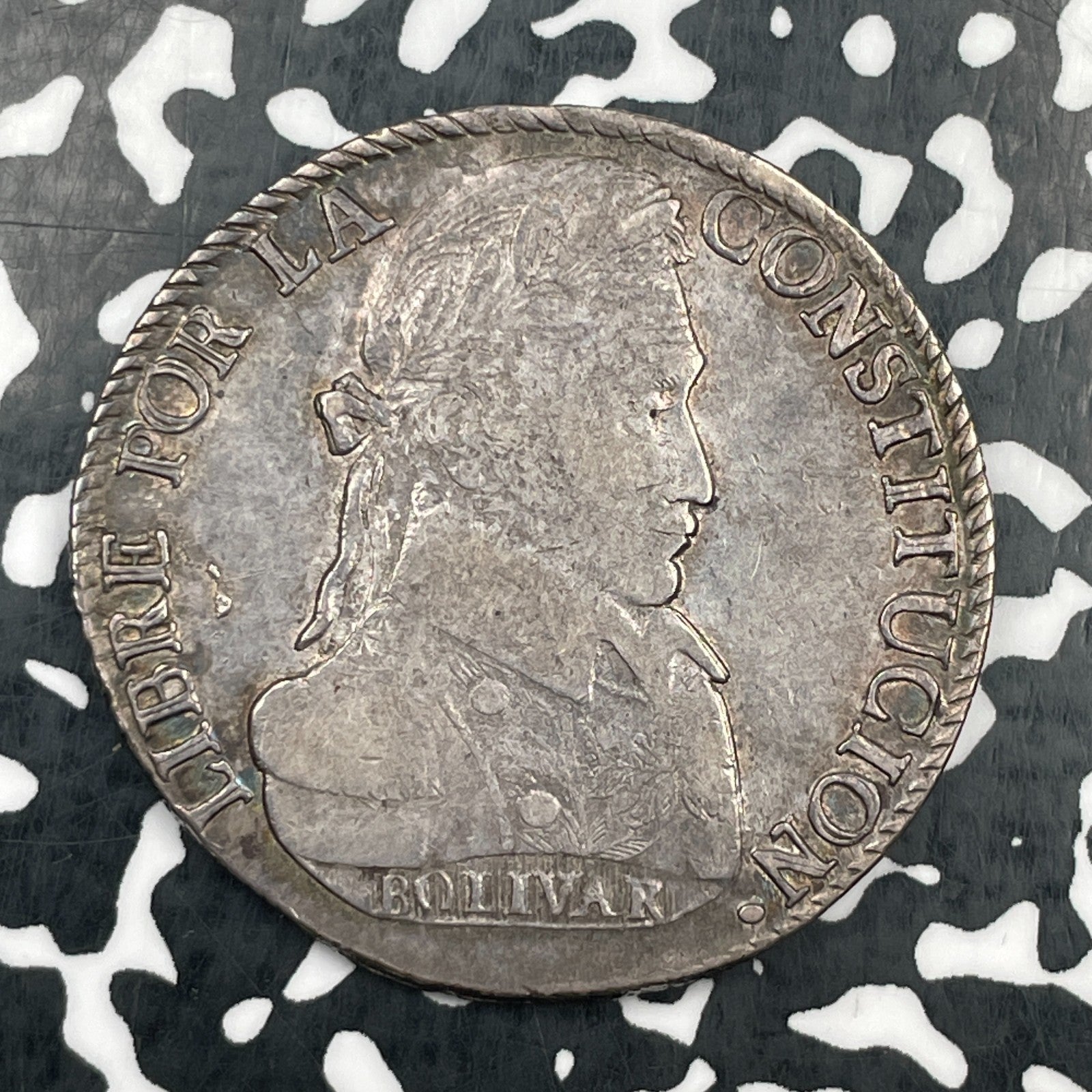 1833-PTS LM Bolivia 8 Soles Lot#JM1976 Large Silver! Nice!