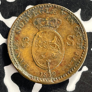 1812 Denmark 3 Skilling Lot#T9800