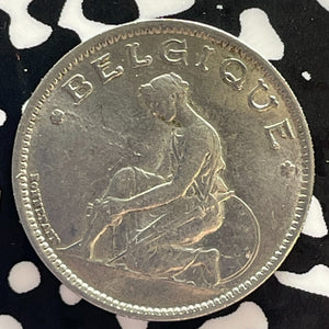 1933 Belgium 1 Franc Lot#T3033 High Grade! Beautiful! Better Date, KM#89