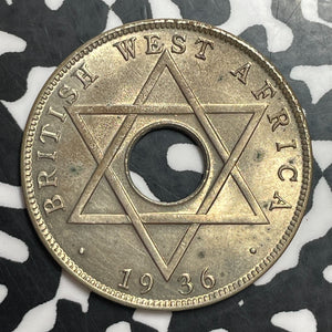 1936 British West Africa 1/2 Penny Half Penny Lot#T2458 High Grade! Beautiful!