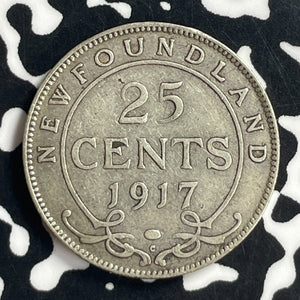 1917-C Newfoundland 25 Cents Lot#T6911 Silver!