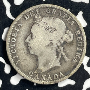 1892 Canada 25 Cents Lot#T7049 Silver! Key Date! Obverse Scratch