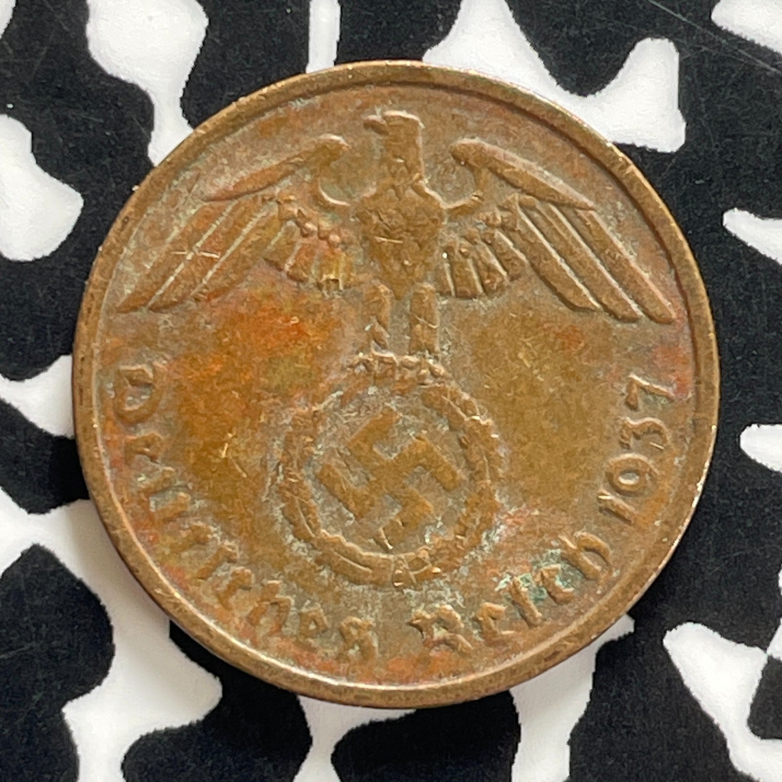 1937-D Germany 2 Pfennig Lot#C3293