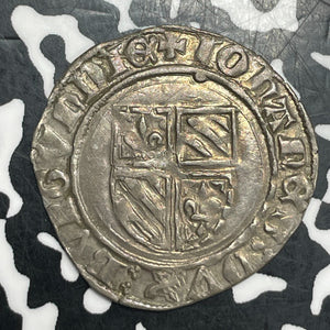 (1404-1419) France Burgundy John The Fearless AR Blanc Lot#JM9469 Silver!