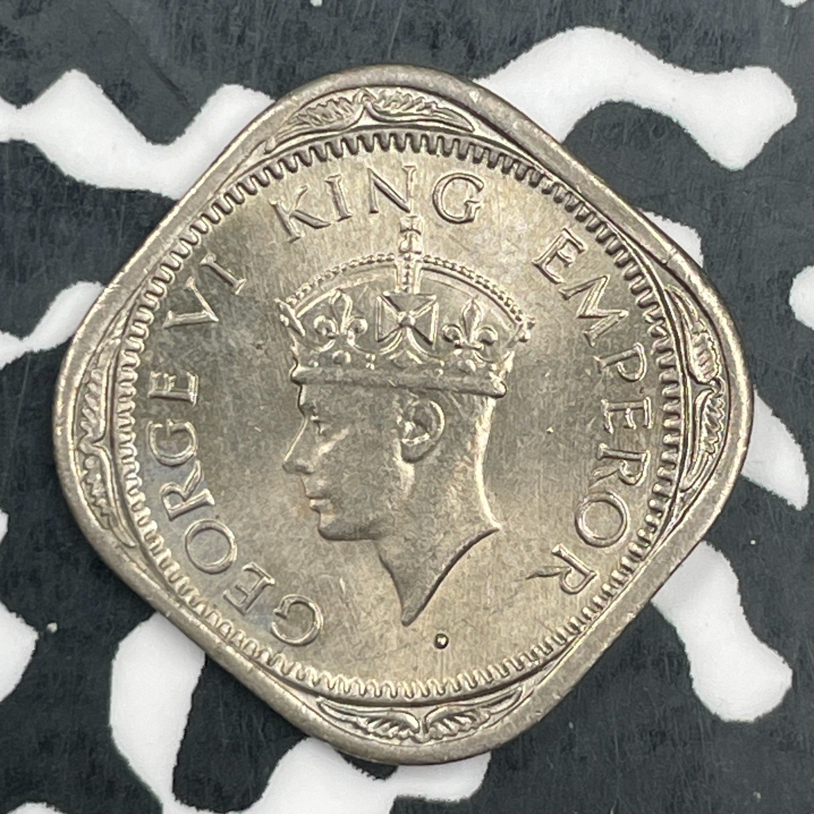 1946 India 1/2 Anna Half Anna Lot#F8513 High Grade! Beautiful!