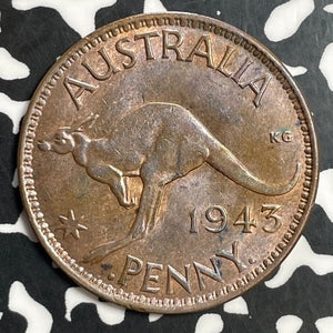 1943 Australia 1 Penny Lot#T0681 High Grade! Beautiful!