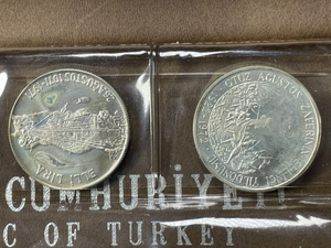 (1960-1972) Turkey 4x Coin Silver Proof Set Lot#B2044 With Case