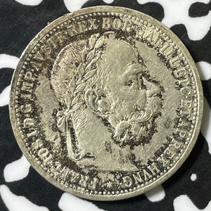 1899 Austria 1 Corona Lot#E4867 Silver! High Grade! Beautiful!