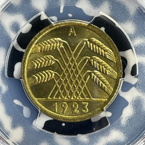 1923-A Germany 50 Pfennig PCGS MS66 Lot#G776 Gem BU! Top Graded! J-310