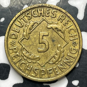 1935-F Germany 5 Pfennig (3 Available) (1 Coin Only)