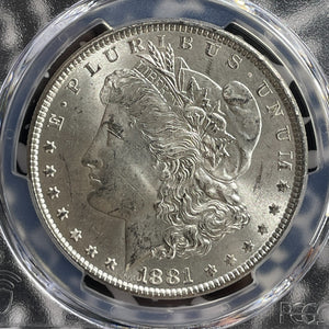 1881 U.S. $1 Morgan Dollar PCGS MS63 Lot#G575 Silver! Choice UNC!
