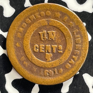 1891 Honduras 1 Centavo Lot#JM0196 Very Scarce!