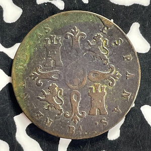 1858 Spain 2 Maravedis Lot#T9626