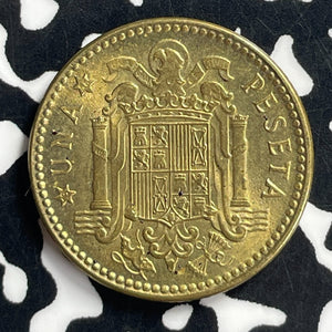1953 (56) Spain 1 Peseta Lot#T7175 High Grade! Beautiful!