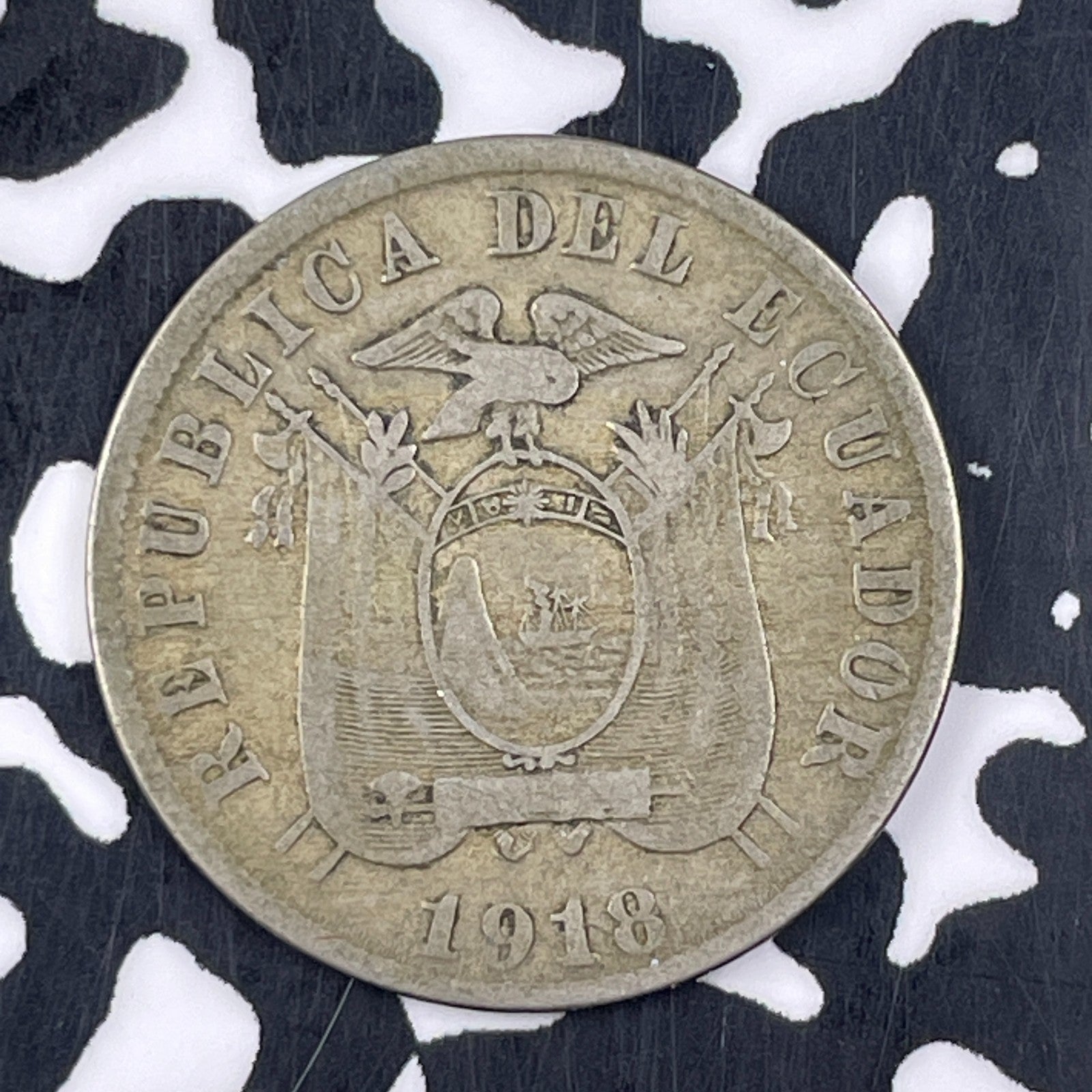 1918 Ecuador 5 Centavos Lot#F3758