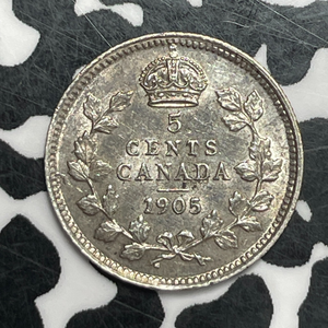 1905 Canada 5 Cents Lot#JM9507 Silver! High Grade! Beautiful!