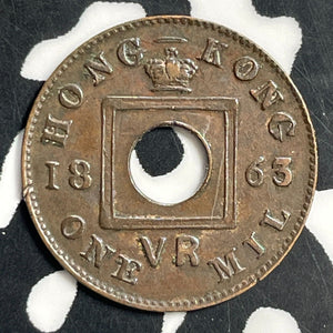 1863 Hong Kong 1 Mil Lot#T0828 Nice!