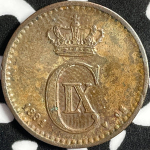 1891 Denmark 1 Ore Lot#D8865 Nice!
