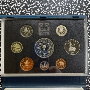 1993 Great Britain 8x Coin Proof Set Lot#B2653 With Silver! With Case & C.O.A.