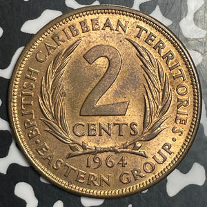 1964 Eastern Caribbean Territories 2 Cents Lot#T2722 High Grade! Beautiful!