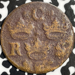(1644-1654) Sweden 1/4 Ore Lot#D8501 Corrosion