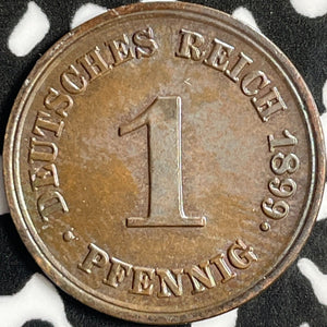 1899-E Germany 1 Pfennig Lot#D8835 High Grade! Beautiful!