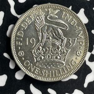 1937 Great Britain 1 Shilling Lot#T6819 Silver! High Grade! Beautiful!