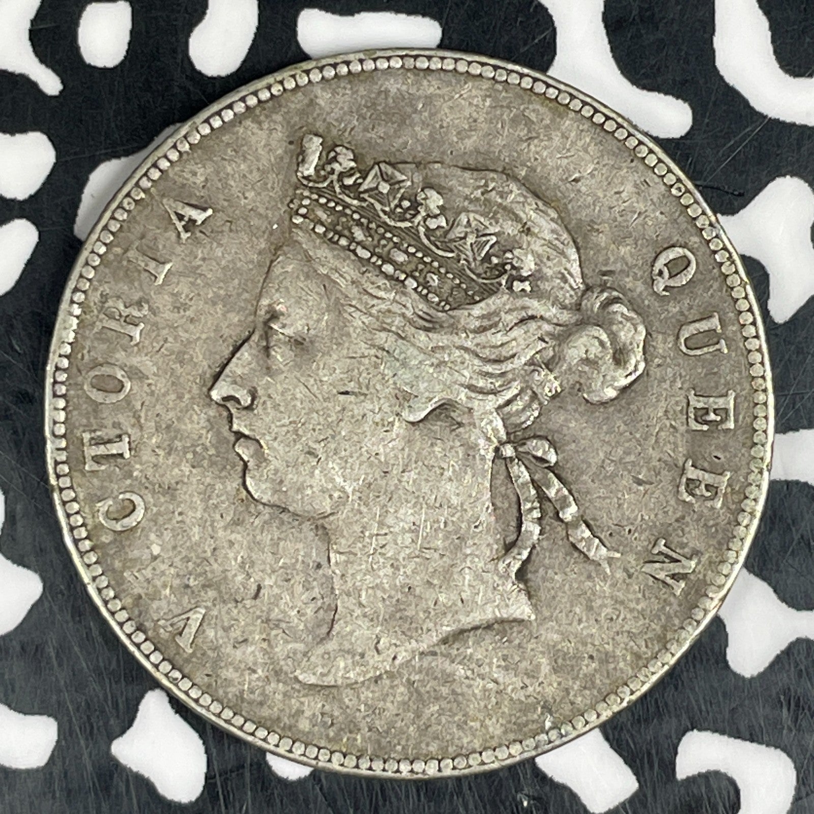 1892 Hong Kong 50 Cents Lot#JM0625 Silver! Nice! Better Date