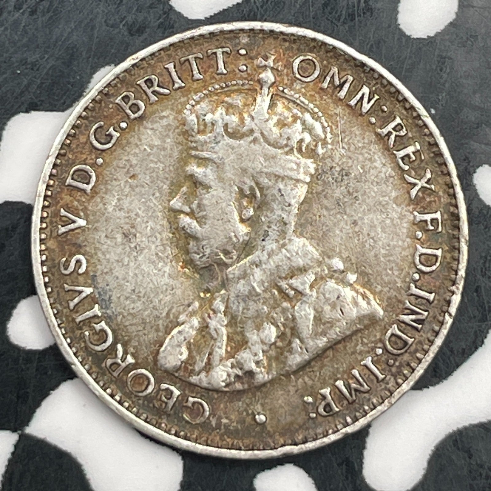 1927 Australia 3 Pence Threepence Lot#F5316 Silver!