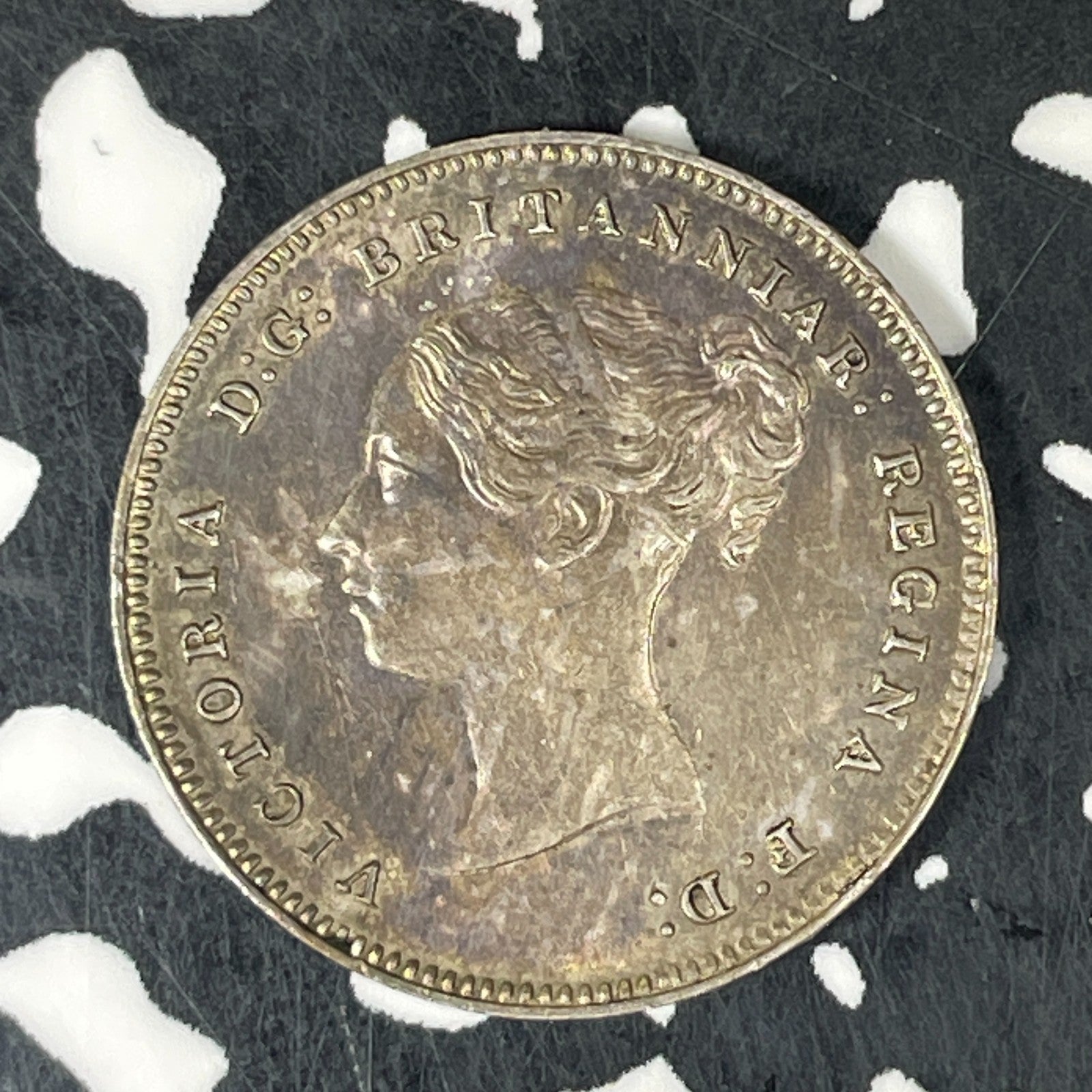 1885 G.B. 4 Pence Maundy Lot#JM0581 Silver! High Grade! Beautiful Toning!