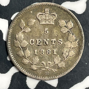 1881-H Canada 5 Cents Lot#T0726 Silver!